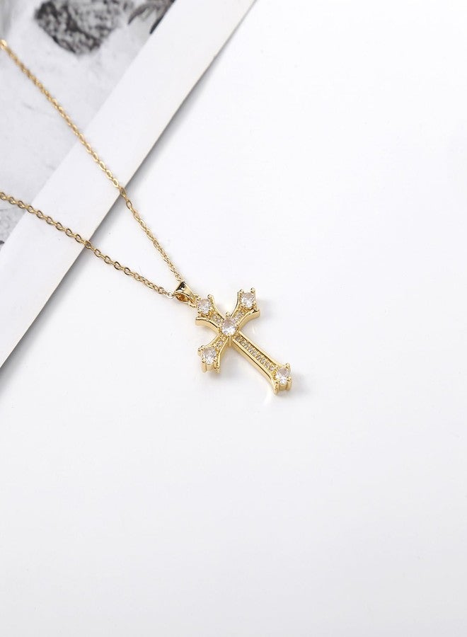 LLIYSOUN Cross Necklaces for Women Jewelry Necklaces for Women 16K Gold Plated Cross Pendant CN16 - Image 2
